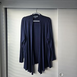 Karen Scott Elegant Navy Blue Cardigan-Size X Large